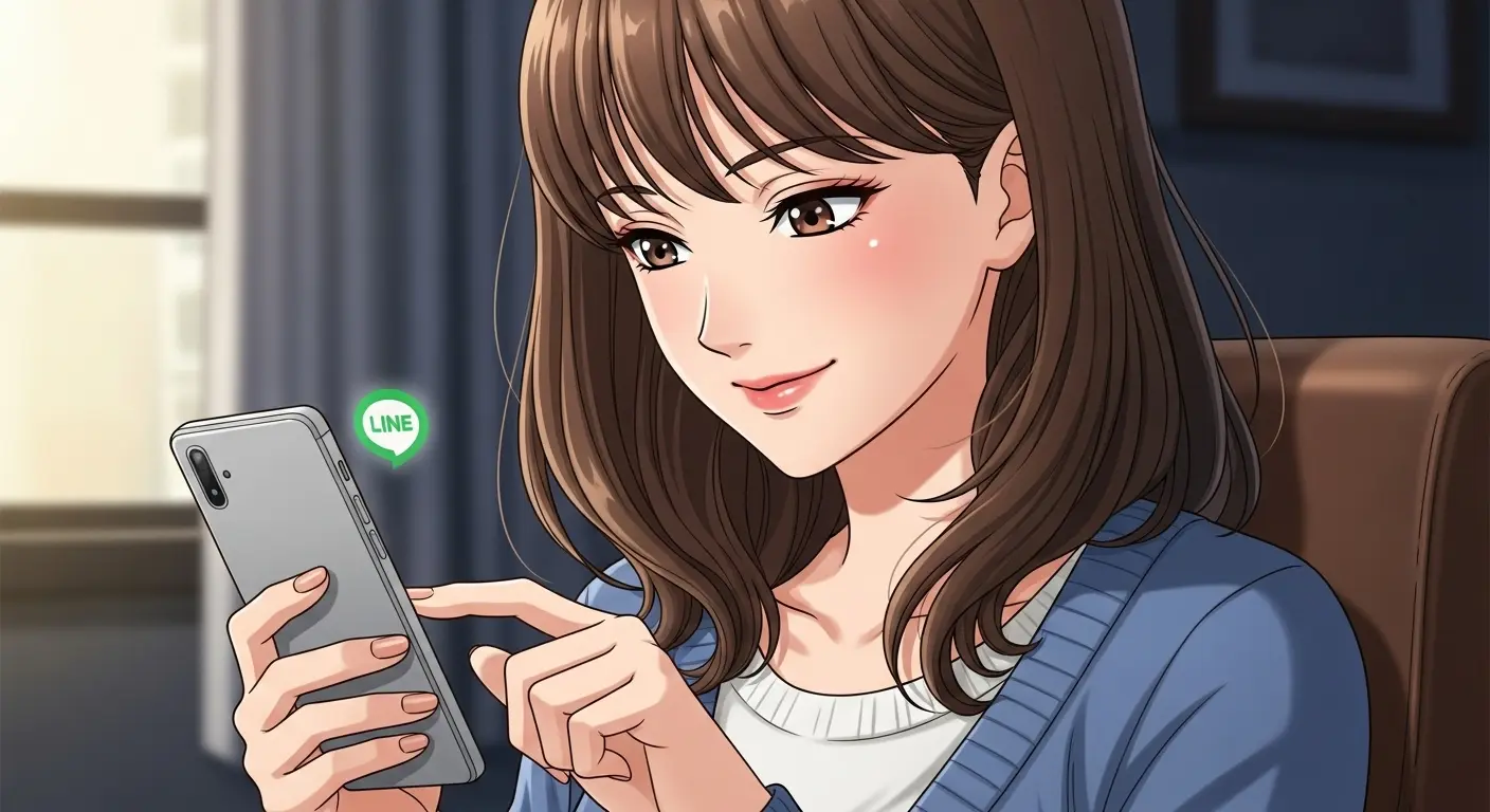 ご飯に誘うメッセージを送る女性