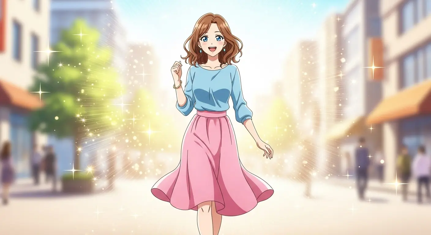 恋愛相談で自信を持った女性のイラスト