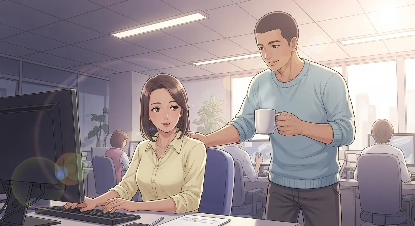 職場で優しくする男性