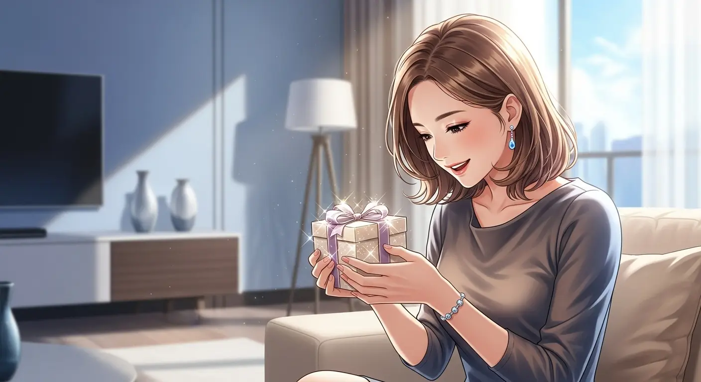 彼女へのアクセサリーのサプライズ